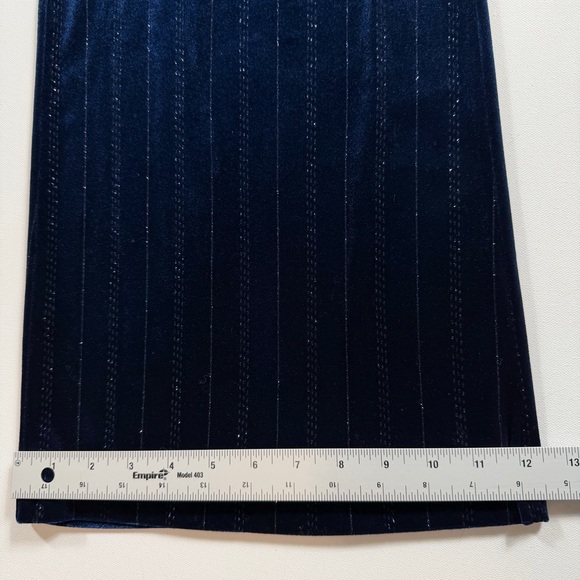 Vilagallo Venus Navy Velvet Glitter Stripe Cocktail Pants – EU 38 / US 6 – NWT - Picture 11 of 11